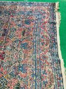 Pale blue ground floral decorated carpet