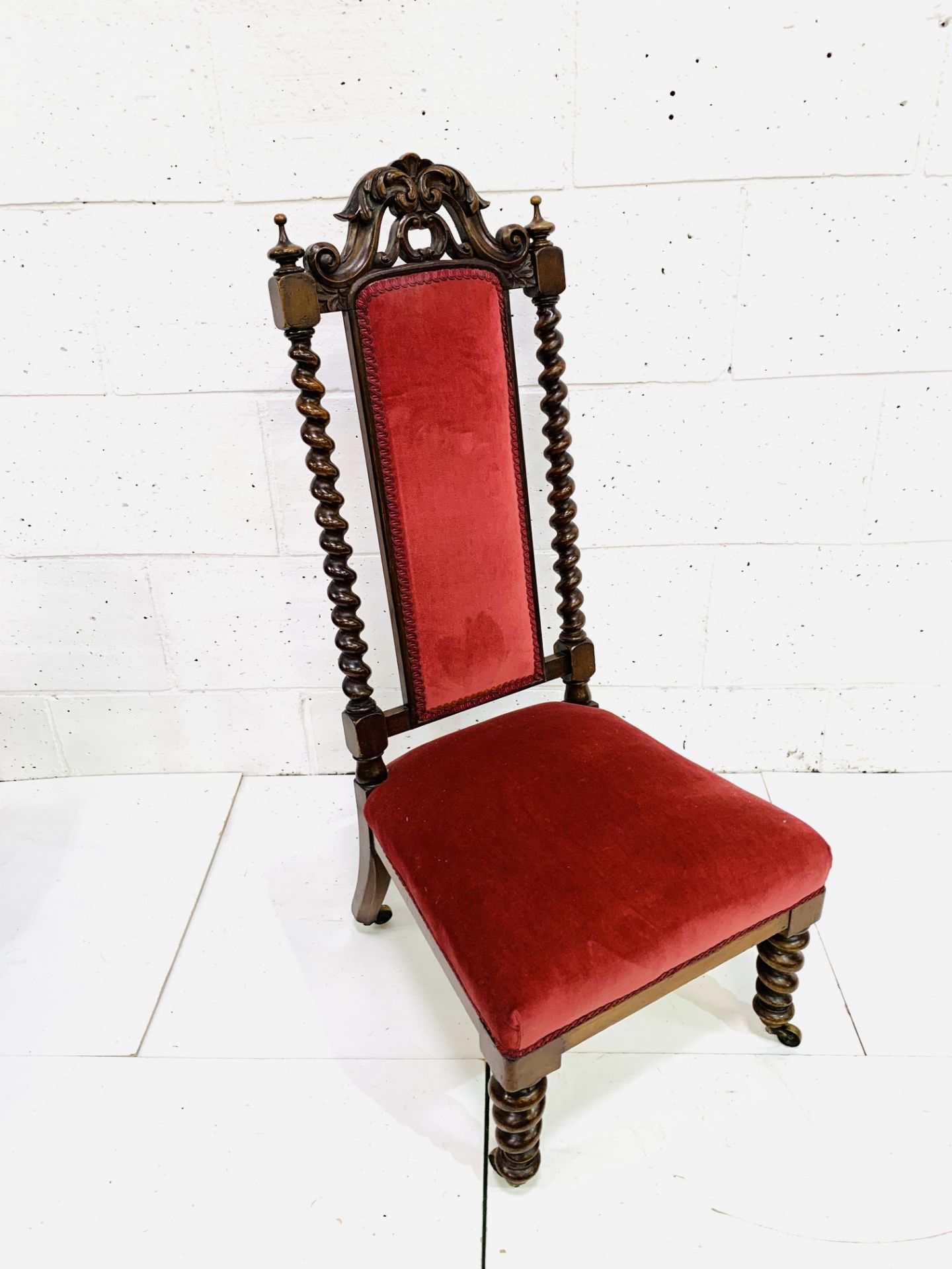 High backed hall chair