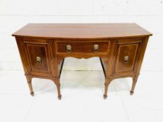 Mahogany bow front display table