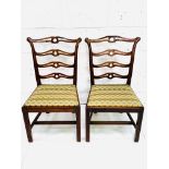 Pair of Georgian mahogany dining chairs