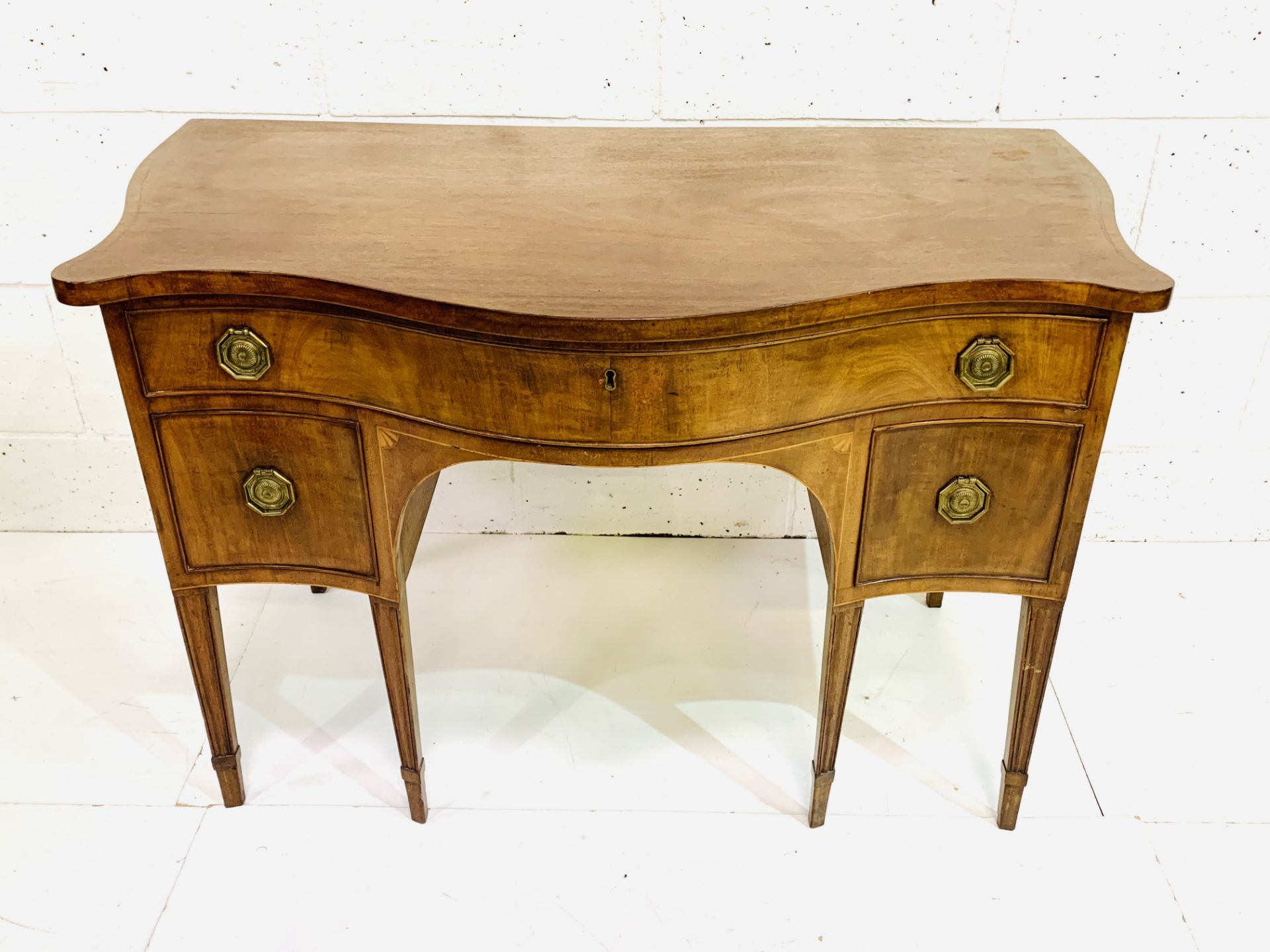 Regency style mahogany writing table