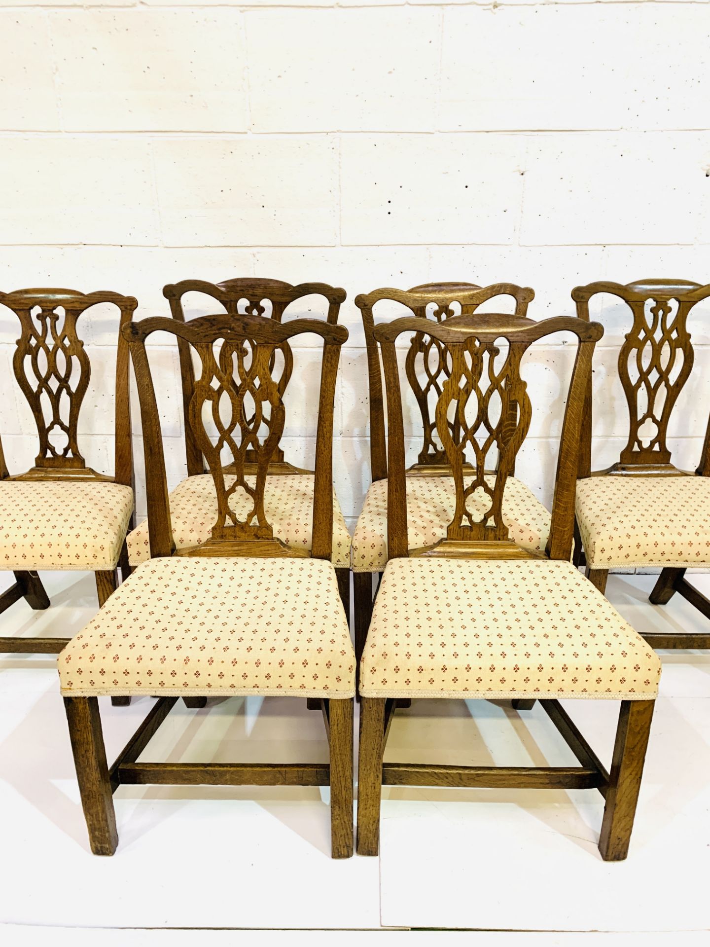 Group of six 19th century mahogany framed Chippendale style chairs - Bild 2 aus 5