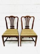 Pair of Georgian mahogany dining chairs