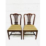 Pair of Georgian mahogany dining chairs