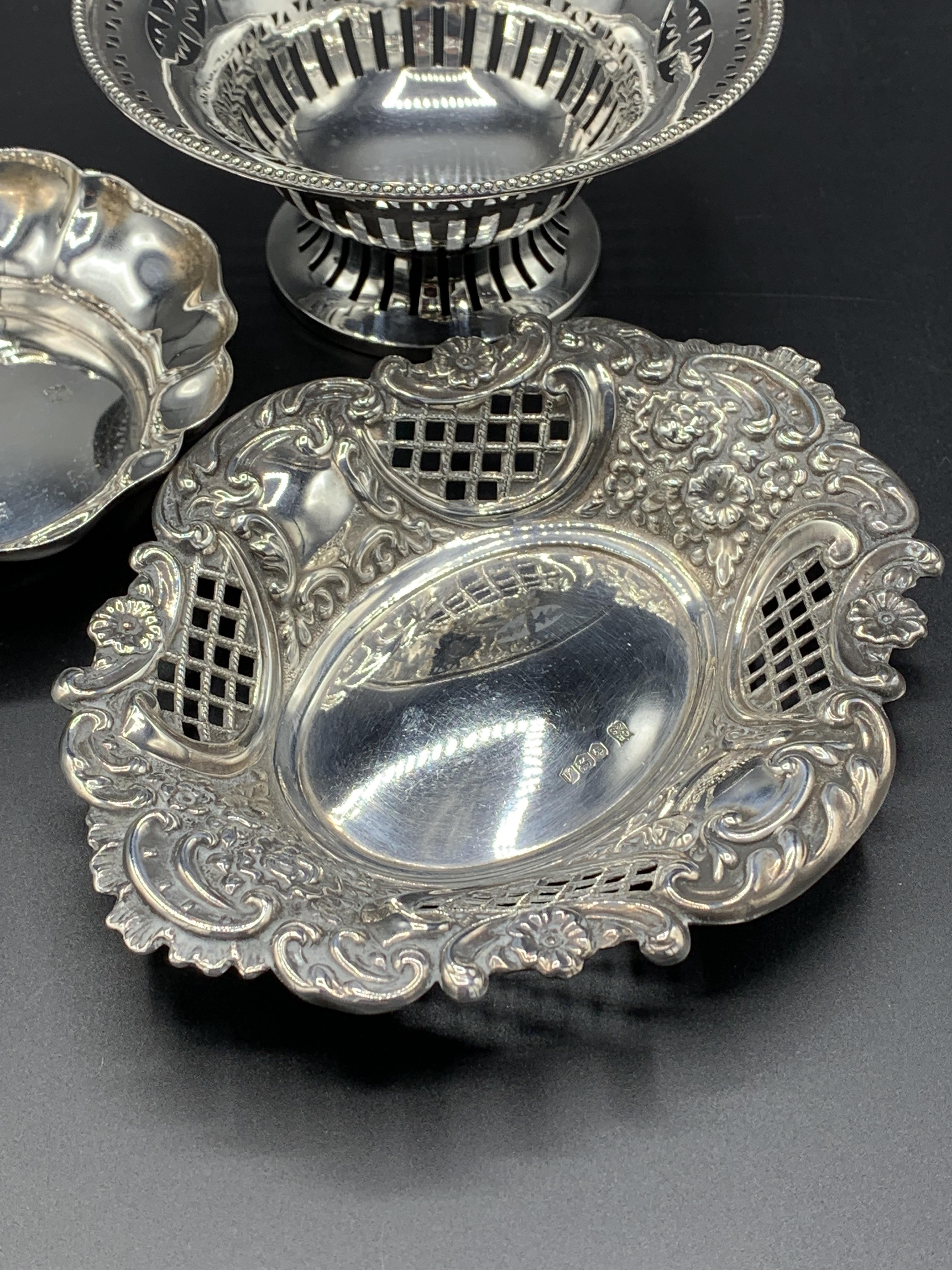 Three hallmarked silver dishes - Image 5 of 5