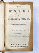 The Works of Alexander Pope in four volumes, published Edinburgh 1764