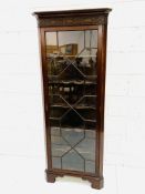 Mahogany corner display cabinet