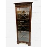 Mahogany corner display cabinet