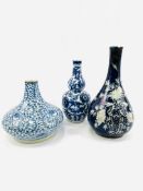 Three Oriental vases