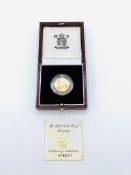 1997 gold proof full sovereign complete with original box and certificate of authenticity