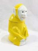 1920's Theodore Haviland Limoges yellow monkey tobacco jar