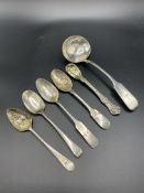 A collection of Victorian and earlier silver cutlery