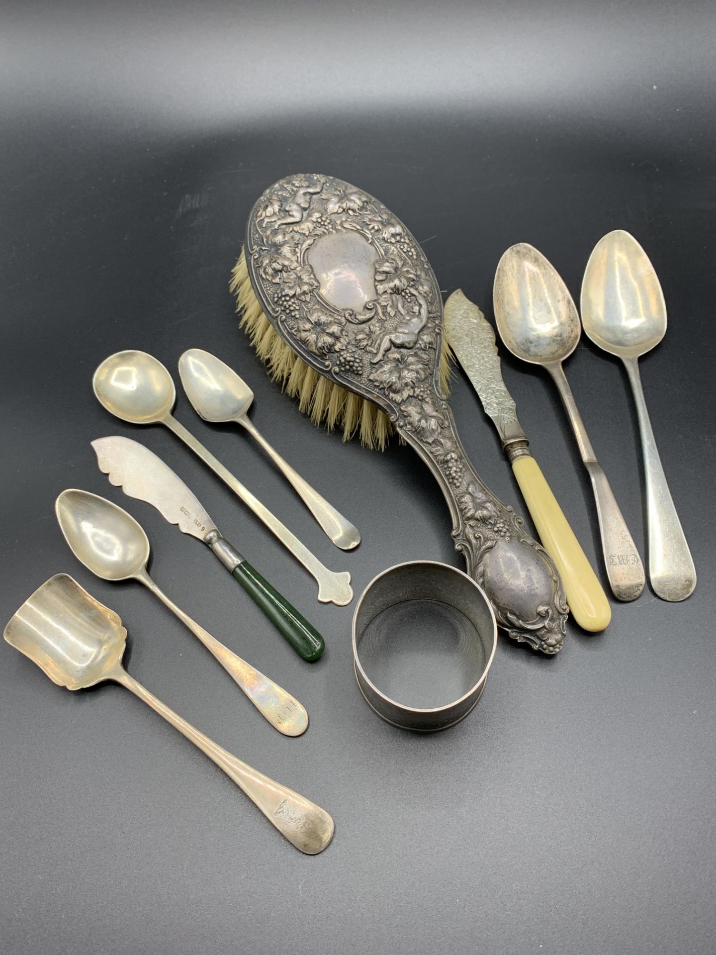 Various hallmarked silver cutlery