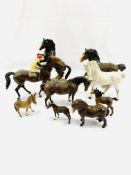 A group of eight Beswick Horses, and another