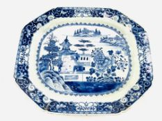 19th Century Oriental blue and white platter