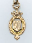 9ct light rose gold Victorian watch fob