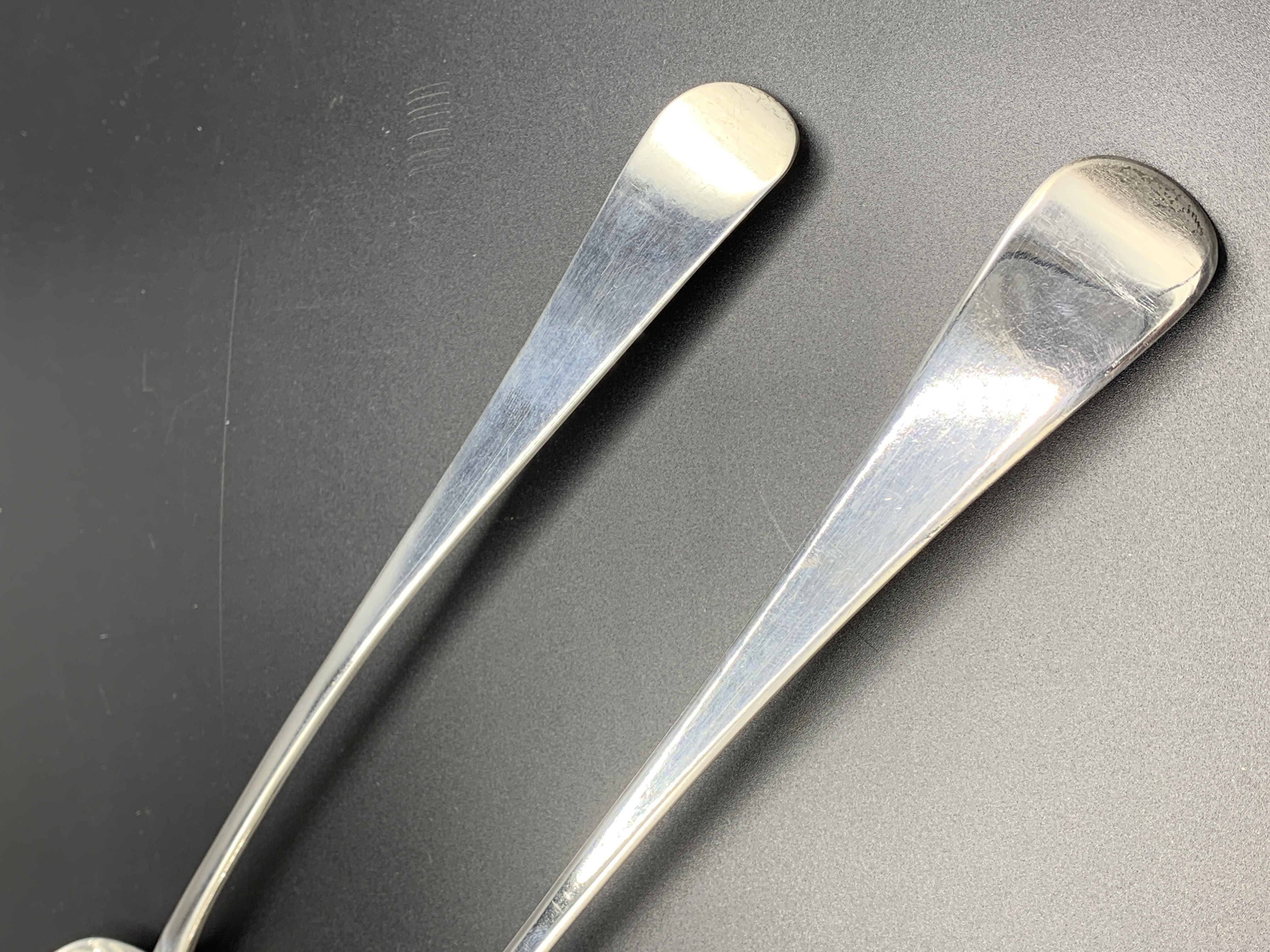 Two Georgian silver serving spoons - Image 3 of 4