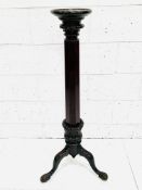 Carved mahogany jardiniere stand