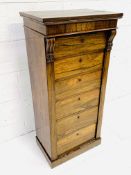 Wellington style mahogany chest of drawers