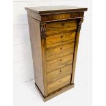 Wellington style mahogany chest of drawers