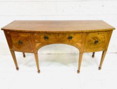 Mahogany Regency style bow front sideboard