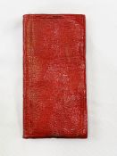 Goldsmith's Almanack dated 1775, bound in red calf leather