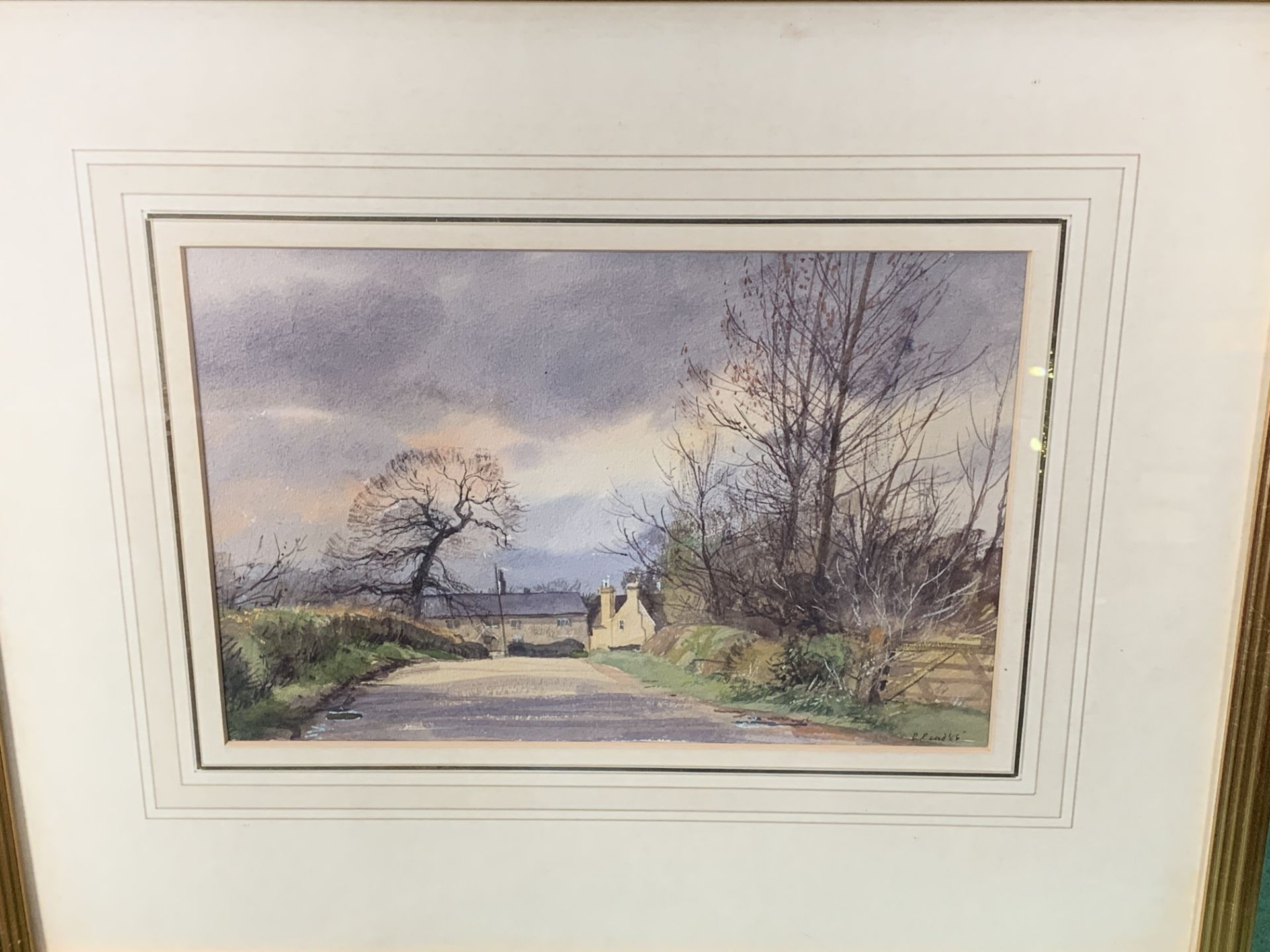 Framed and glazed watercolour, signed and dated R. Read '85 - Bild 3 aus 3