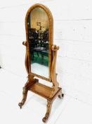 Victorian cheval mirror