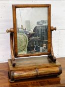 Mahogany toilet mirror with two drawers