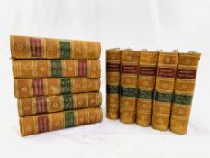 Chambers's Encyclopaedia 1868, volumes 1-10, half leather bound