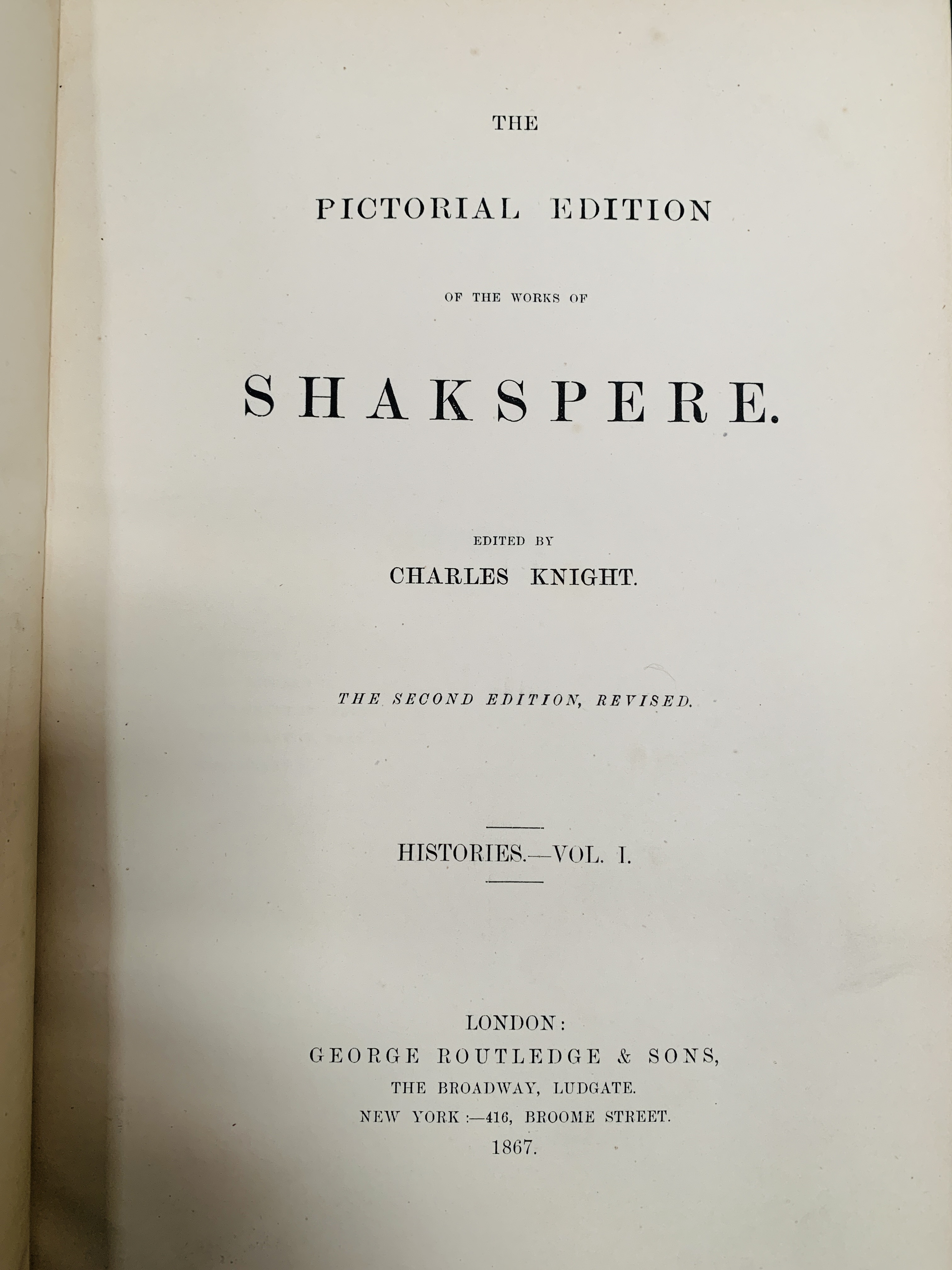 The Pictorial Edition of The Works of Shakspere, edited by Charles Knight, 8 volumes, 1867 - Image 2 of 6