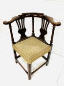 Mid 18th century mahogany corner chair