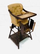 Victorian metamorphic child's high chair