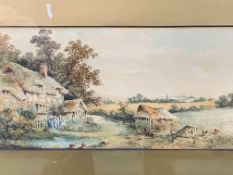 Pair of framed and glazed watercolour landscapes signed C White