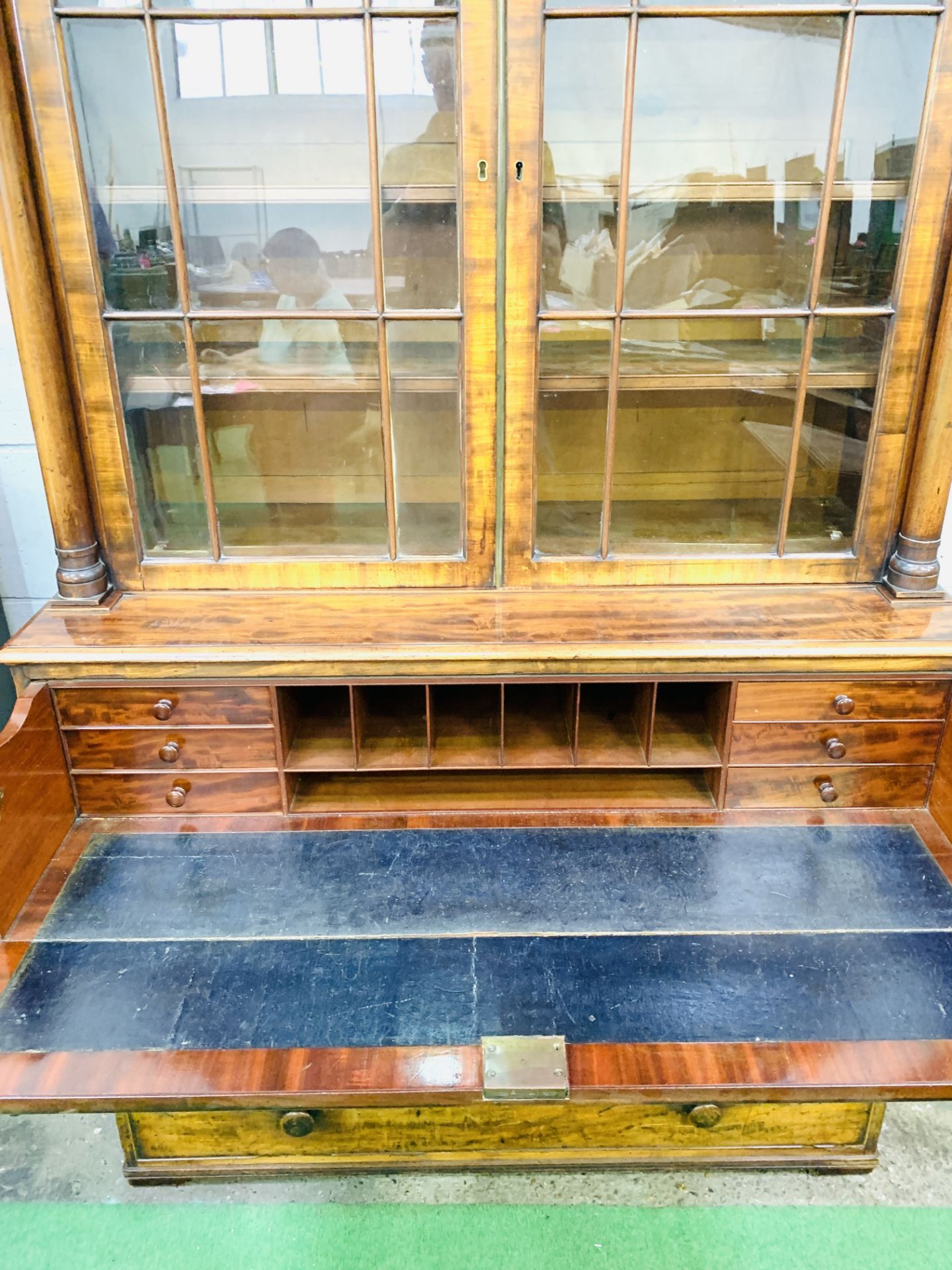 Victorian mahogany secretaire bookcase - Bild 5 aus 11
