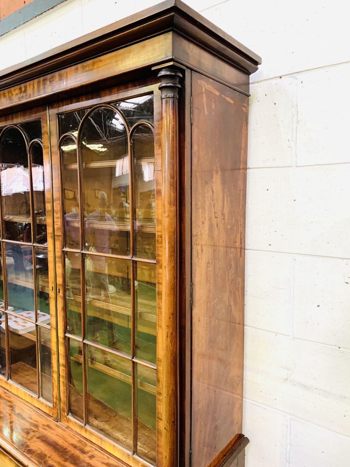 Victorian mahogany secretaire bookcase - Bild 3 aus 11