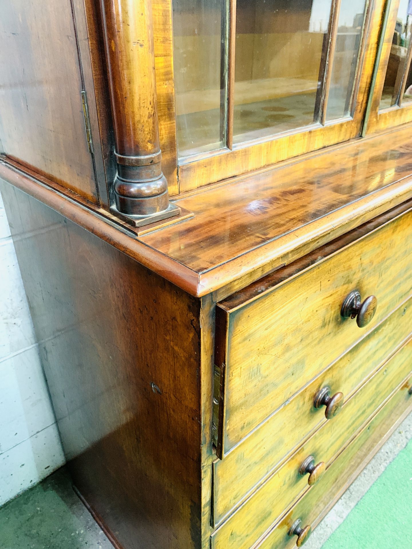 Victorian mahogany secretaire bookcase - Bild 11 aus 11