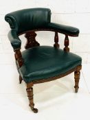 Victorian leather club chair