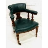Victorian leather club chair