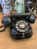 FTR black bakelite telephone