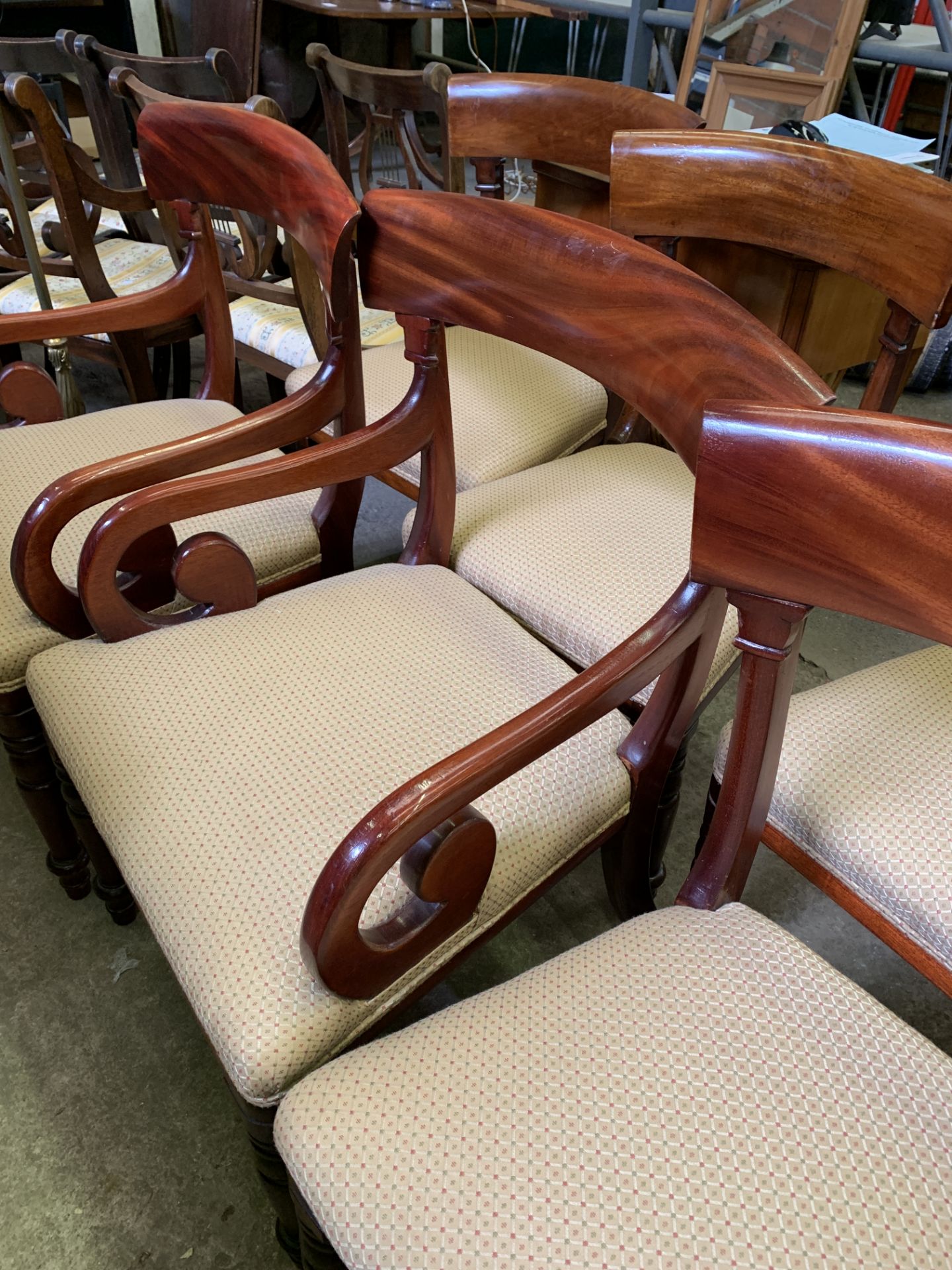 Group of eight mahogany dining chairs - Image 7 of 7