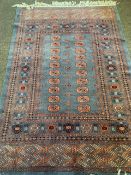 Grey and blue ground rug