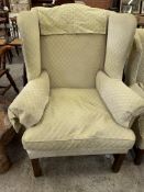 Georgian style wing-back armchair