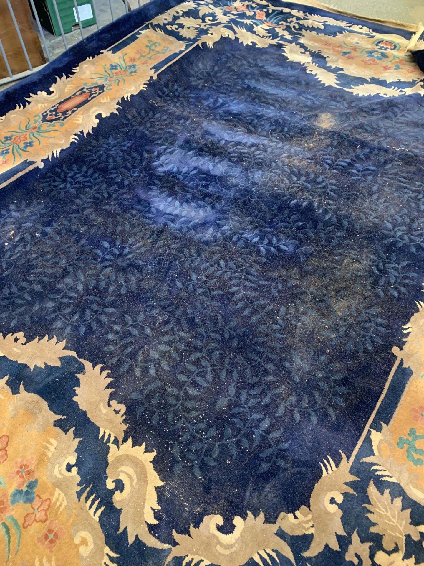 Dark blue ground carpet