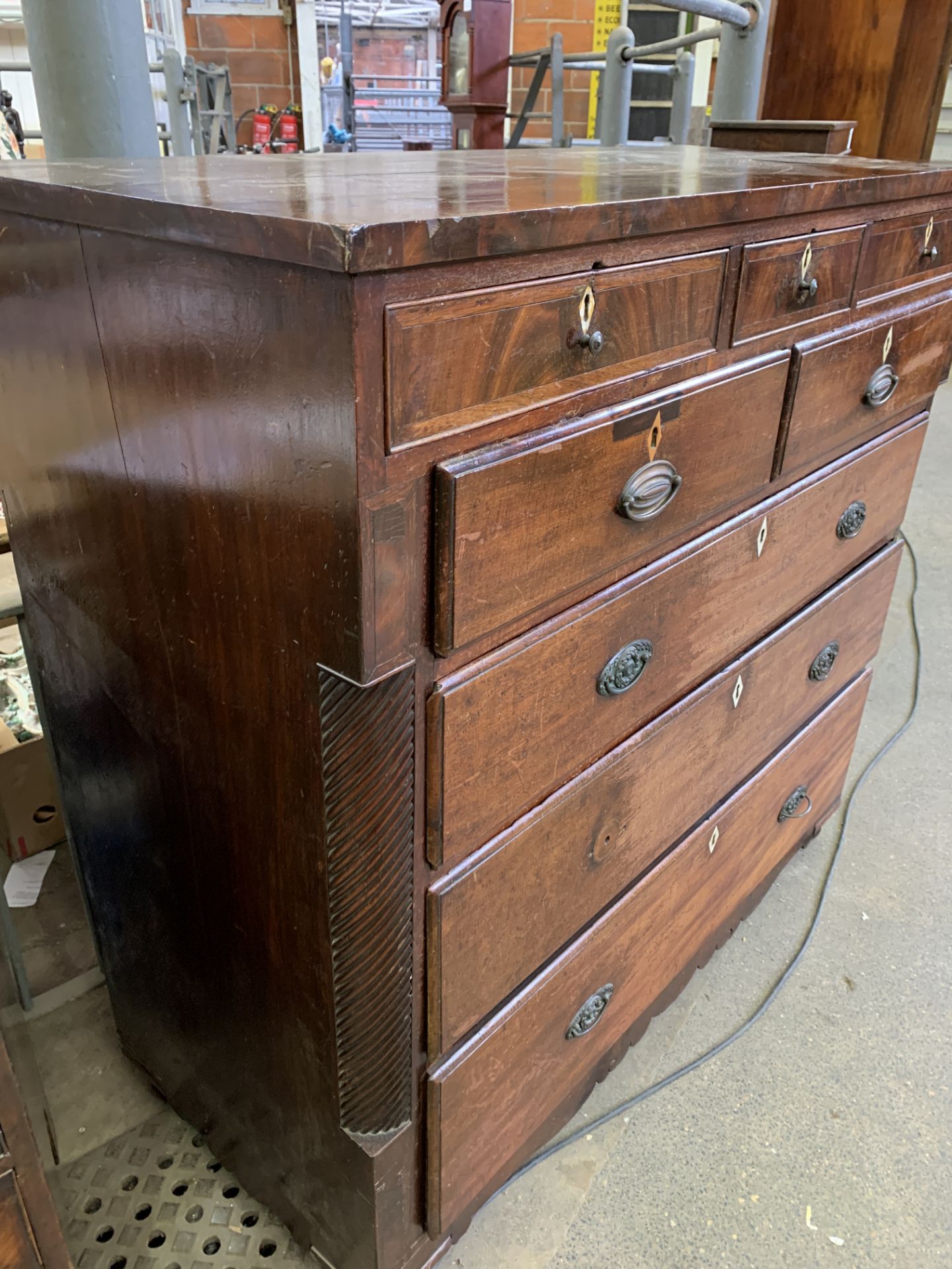 Mahogany Scotch chest of drawers - Image 2 of 7