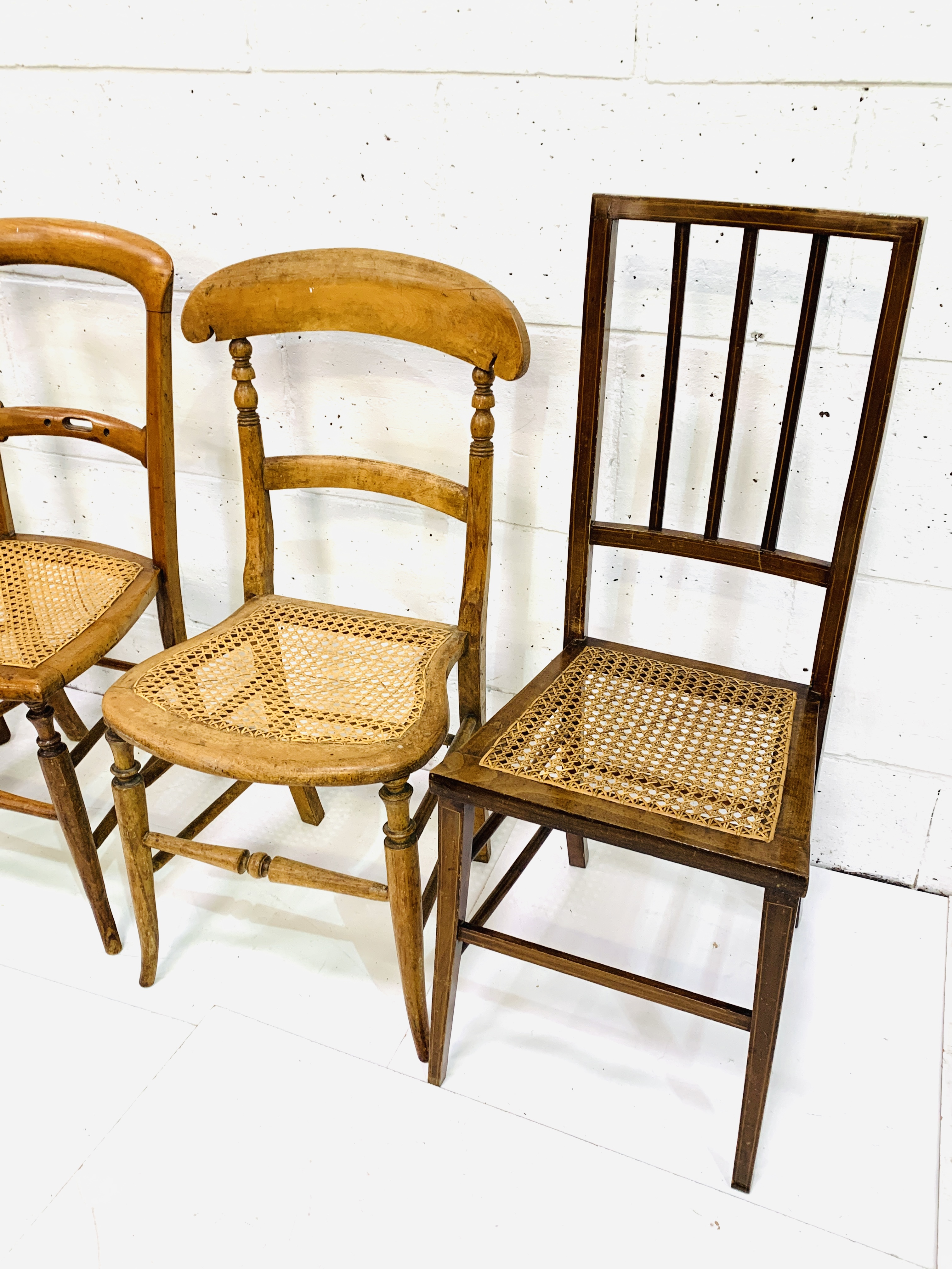 Four individual cane seat chairs - Image 2 of 4