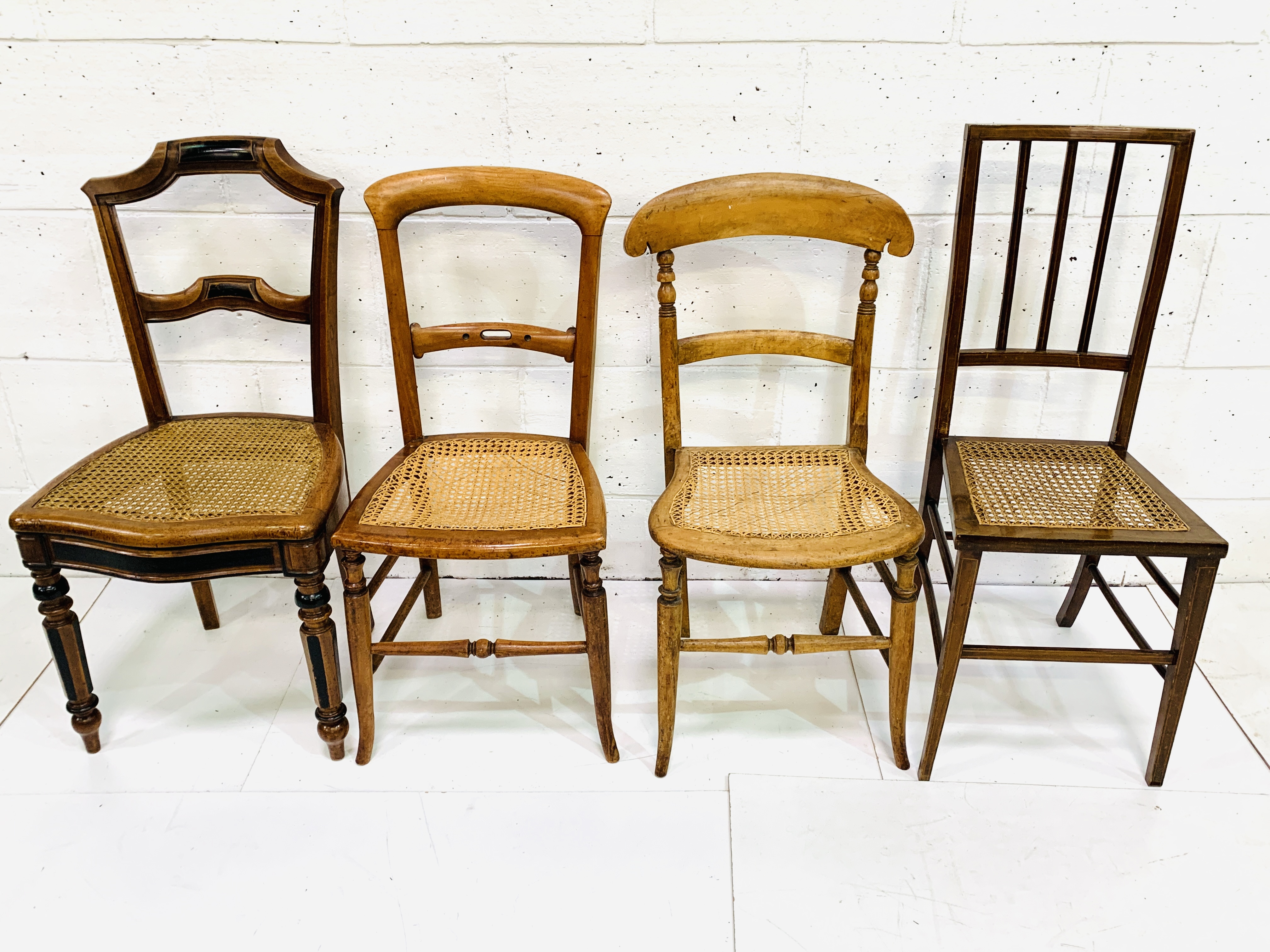 Four individual cane seat chairs - Image 3 of 4