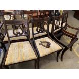 Eight reproduction dining chairs