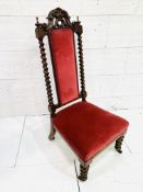 High backed hall chair