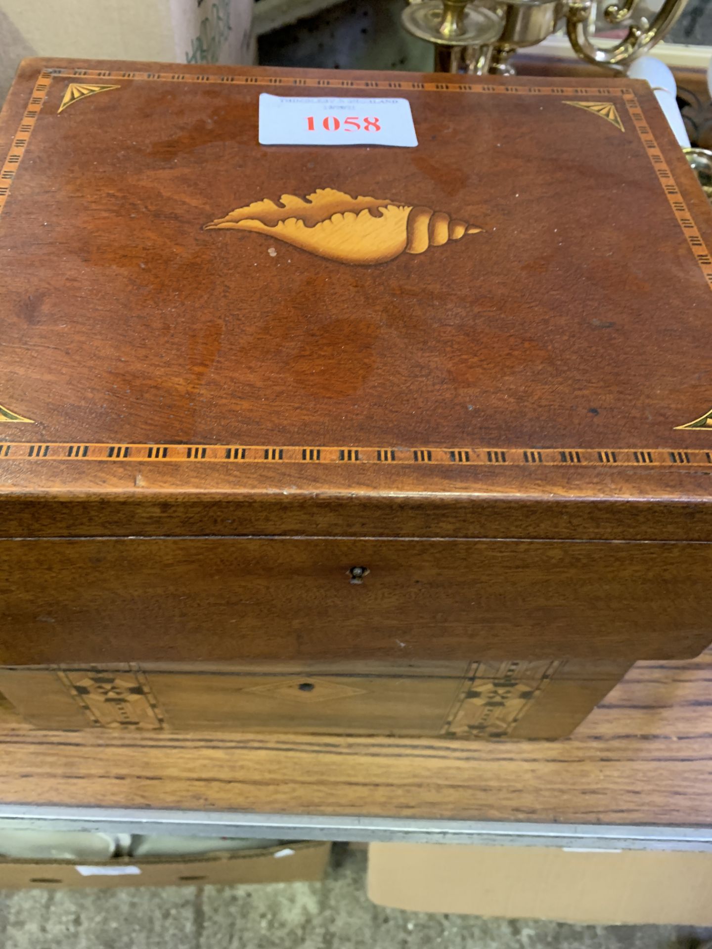 Two inlaid mahogany boxes - Image 4 of 7